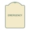 Signmission Designer Series Sign-Emergency, Tan & Green Heavy-Gauge Aluminum Sign, 24" x 18", TG-1824-24107 A-DES-TG-1824-24107 - alternate 1